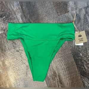 Toast Swim X Free People Signature Banded Waist Bikini Bottom Fern XS